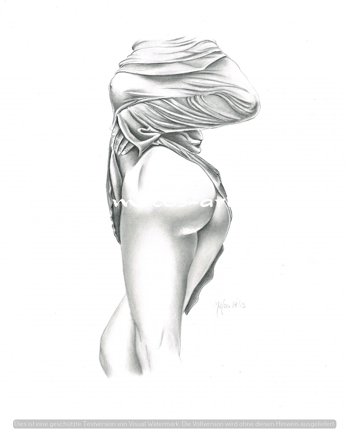Erotic Nude Print von Original Hot Erotik Zeichnung | No.112