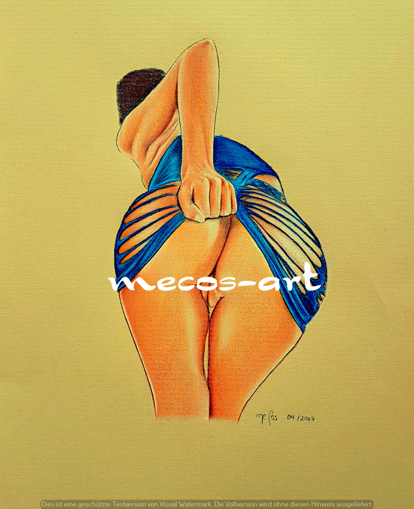 Nude Art  Akt Druck von Original Hot Erotik Zeichnung | No.104