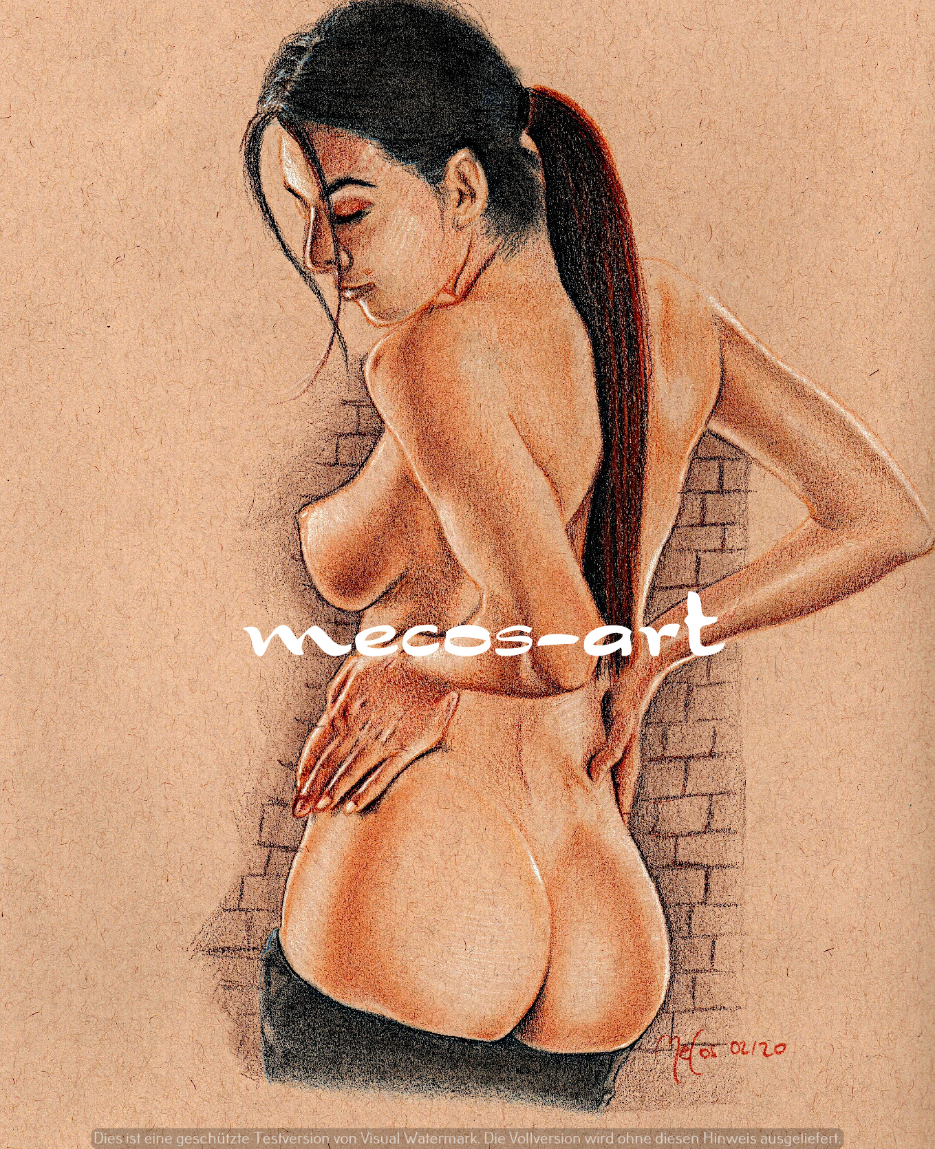 Fine Akt Druck von Original Hot Erotik Zeichnung | No.184