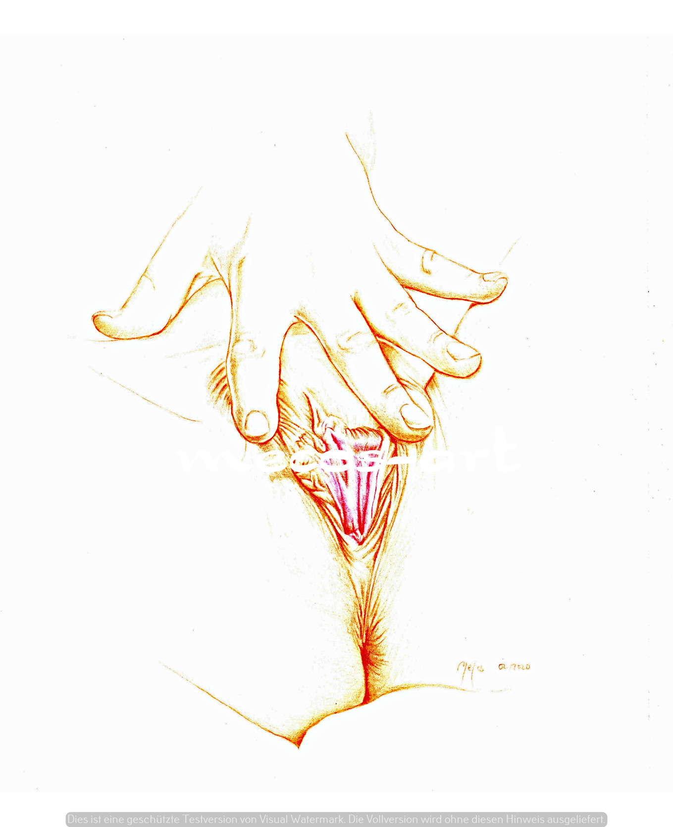 Fine Akt Druck von Original Hot Erotik Zeichnung | No.197