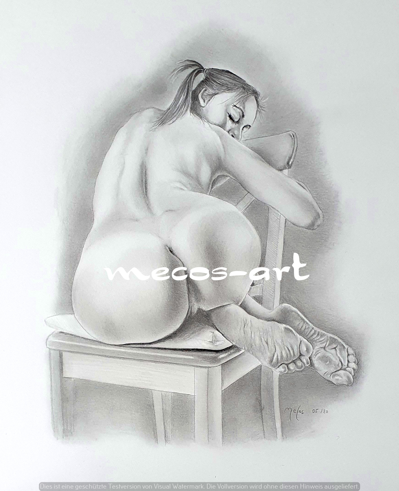 Fine Akt Druck von Original Hot Erotik Zeichnung | No.210